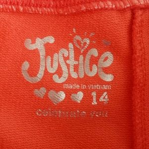 Justice Bottoms - Justice Orange Fold Over Shorts Justice Bottoms - Justice Orange Fold Over Shorts